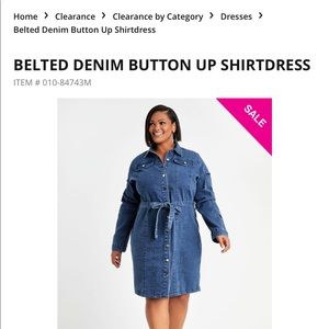 Never worn Ashley Stewart denim dress 26